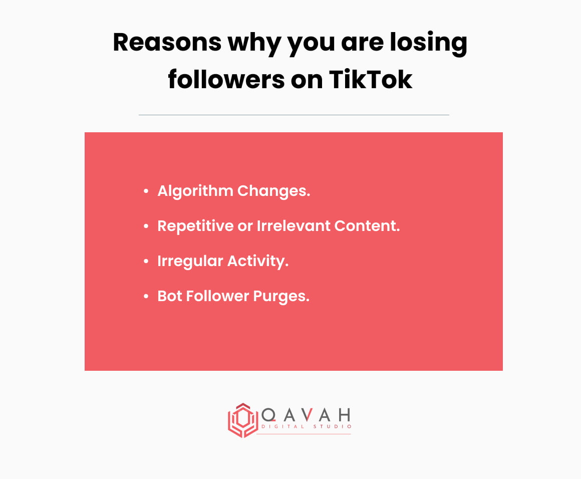 Reasons why you are losing followers on TikTok